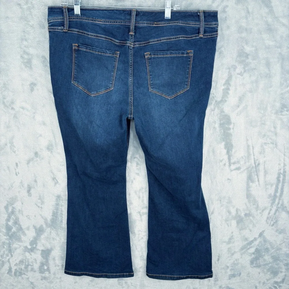 Torrid Womens 18S (Fits 38x28) Luxe‎ Slim Boot Super Stretch Dark Wash Denim